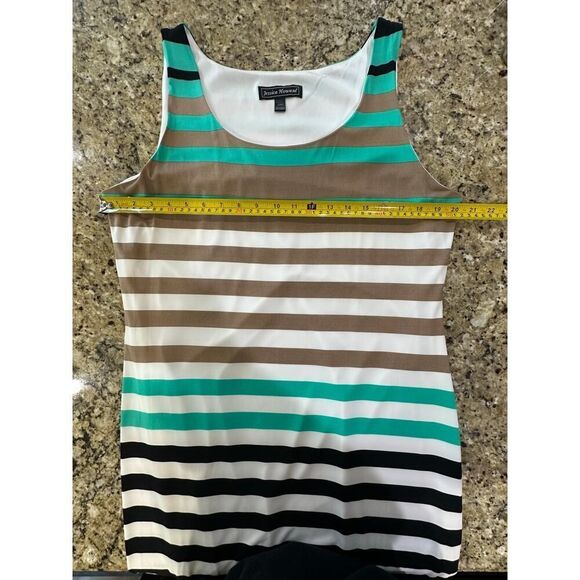 Jessica Howard NEW Size XL Sleeveless Striped Maxi Dress Turquoise, Black, Tan - Picture 11 of 16